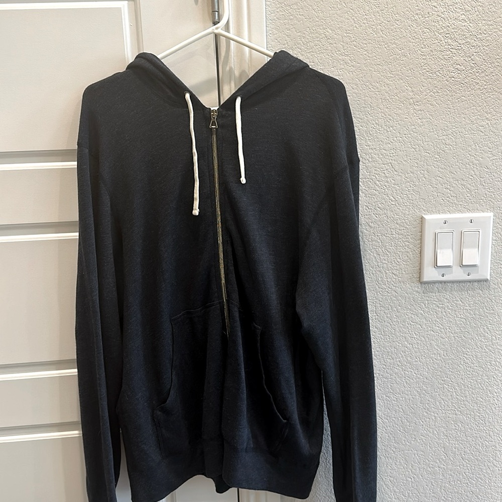 James Perse navy blue sweat jacket. Size 4. Brand new with tag. Never worn